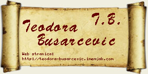 Teodora Busarčević vizit kartica